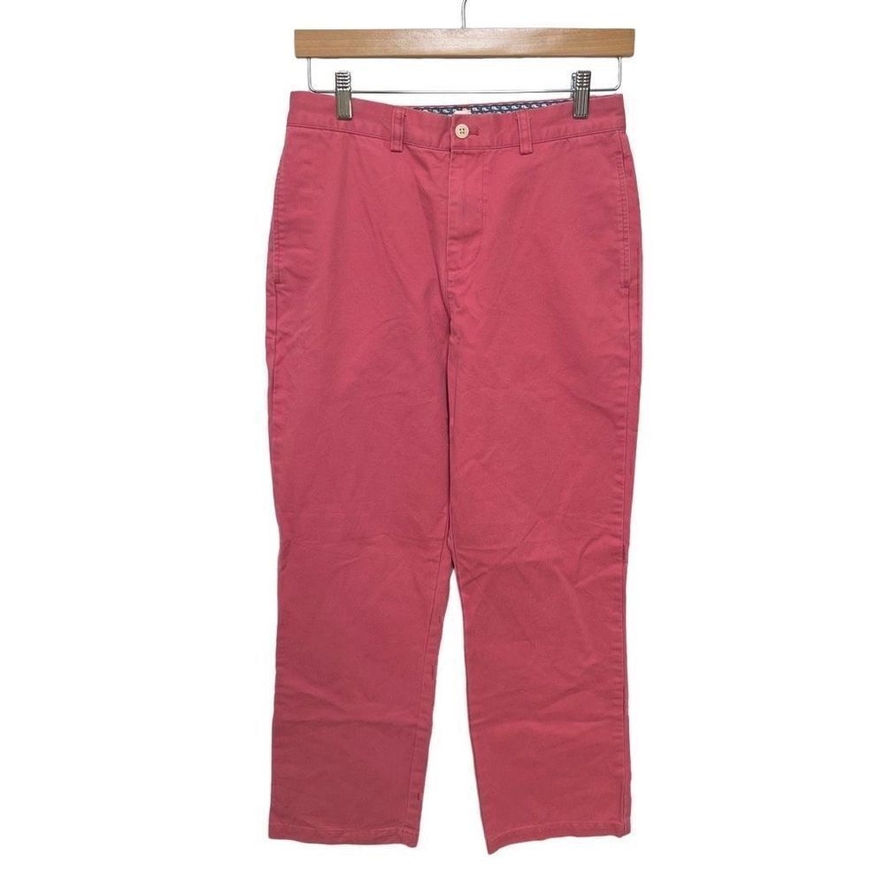 Vineyard Vines Boy’s Nantucket Red Chino Pants Flat Front Preppy Kids size 18